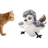 Cat Squeaky Toys Flapping Wing Interactive Cat Toy Rechargeable Touch Activated Kitten Plush Pet Toy