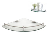 Glass Shelves Wall Mounted Bathroom Toughened Clear Corner Shelf