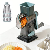 3-Blade Rotary Cheese Grater with Handle Kitchen Shredder Slicer Grater Slicer Style 1