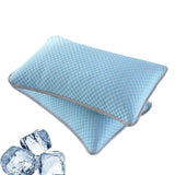 2 PCS 48x74cm Textured Cooling Polyester Pillowcases Blue