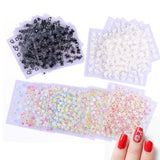 50PCS 3D Floral Self Adhesive Nail Stickers for DIY Nail Art Decoration