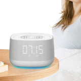 White Noise Sound Machine With Alarm Clock And Breathing Light - White