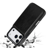 Flip Leather Wallet Case Shockproof Cover for iPhone 17 Series Black