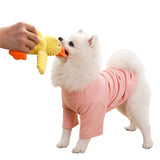 Stuffed Yellow Duck Toy for Pet Dog Calming Chew Toys Teeth Cleaning Toy