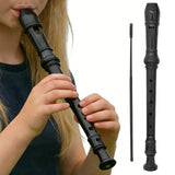 ABS 8-Hole Descant Soprano Recorder for Beginners Black