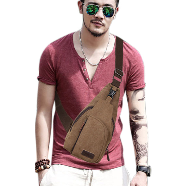 Men's Crossbody Bag Chest Sling Bag for Travel Hiking