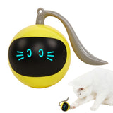 Electric Automatic Rolling Chase Ball Toy Interactive Cat Ball Toy Yellow