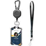 Retractable Badge Holder with Lanyard ID Card Holder for Work