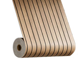Self Adhesive Wood Grain Slat Wall Panel PVC Faux Engineered Finish Gold