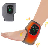 Electric Heated Ankle Wrap with Vibration Modes Rechargeable Warm Compress Support Gray