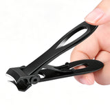 Large Opening Nail Clippers Cutter Trimmer Manicure Scissors For Thick Nails Black
