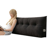 Headboard Pillow Triangle Pillows for Bed Sofa Dorm Room Black