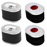 4 PCS Air Filters Compatible with GX160 GX200 168F 170 Gasoline Engines Black
