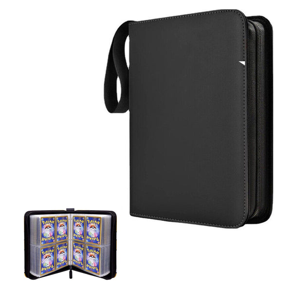 400 Pockets Card Album Cards Binder Book Game Card Collectors Holder Case Black
