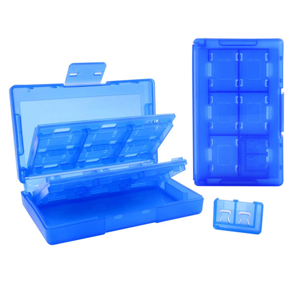 2-Pack 24-in-1 Game Card Storage Case Organizer Compatible with Nintendo Switch Blue