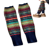 1 Pair Winter Multicoloured Socks Women Leg Warmer Gifts Navy Blue