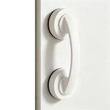 No Drill Suction Cup Door Handle for Glass Door Bathroom Cabinet White