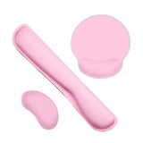 3Pcs Gaming Mouse Pad with Ergonomic Wrist Rest Pink