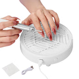Nail Dust Collector Vacuum Fan for Nail Tech Quiet & Compact Dust Extractor White