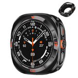 Full Cover Case and Glass Protector Compatible With Samsung Galaxy Watch Ultra 47mm Black