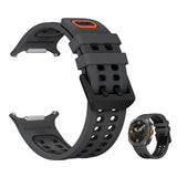 Silicone Watch Band Compatible With Samsung Galaxy Watch Ultra2 Ultra 2025 47mm Black