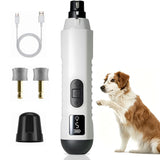 Upgraded 5-Speed Pet Nail Grinder with Led Light for Small Medium Large Dogs & Cats White