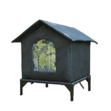 Outdoor Cat House Outdoor Cat House Weatherproof for Indoor and Outdoor Black