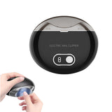 Electric Nail Clipper with Power Display Secure Automatic Nail Trimmer Manicure Tool Black