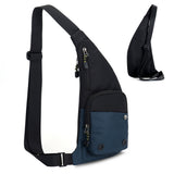 Chest Sling Bag Unisex Large Capacity Crossbody Shoulder Bag Blue