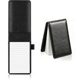 A7 Pocket Notebook PU Leather Notepad with Card Slot Black