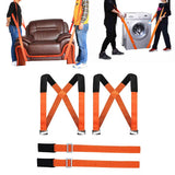 5cm Wide Furniture Moving Straps Set with 270kg Capacity Orange Red