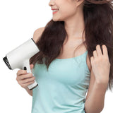 Portable Cordless Cool Wind Hair Dryer USB  Rechargeable Hairdressing Tool White