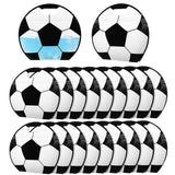 20PCS Soccer and American Football Resealable Candy Bags with Handles White