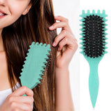 Large Hair Brush for Wave Curl Styling and Detangling Daily Green