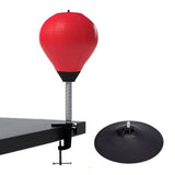 Desktop Punching Speed Ball with Clamp and Suction Cup Red