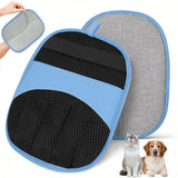 Electrostatic Pet Hair Remover Gloves Reusable Blue