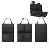Large Capacity Car Trunk Organizer with Zippers – Backseat Storage Black