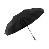 Automatic Umbrella Auto Open Close Compact Folding Anti Rain Windproof Black