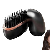 Mini Wireless Rechargeable Hair Straightener Comb Portable Styling Tool for Women Black