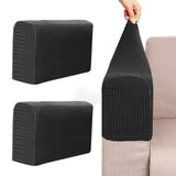 2PCS Universal Chair Arm Protector Covers for Furniture Black