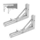 2Pcs 90 Degree Folding Shelf Brackets Shelf White