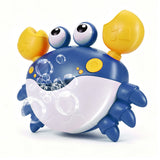 Crab Bubble Machine Bath Toy – With Music for Kids and Toddlers Bath Time Fun Blue