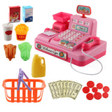 Educational Toy Cash Register with Calculator and Scanner Pink