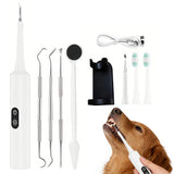 Pet Ultrasonic Tooth Cleaner for Dogs Teeth & Gums White