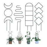 Set of 4Pcs Indoor Plant Trellis for Climbing Plants Metal Trellis Support Stake for Potted Plants Style 2