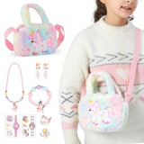 Cute Unicorn Sling Bag Set for Girls Rainbow Crossbody Bag Dress Up Accessories Style 2