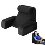 Adjustable Detachable Backrest Reading Pillow for Bed Sitting Black