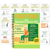 Chair Yoga for Seniors 30-Day Challenge Gentle Seated Yoga Guide for Women & Men Light Green