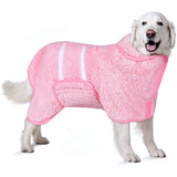 Dog Bathrobe Quick Drying Super Absorbent Pet Robes for Small Medium Large Dogs Pink