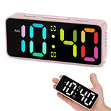 Small Digital Alarm Clock with 5 Dimmers & 5 Alarm Volumes Pink